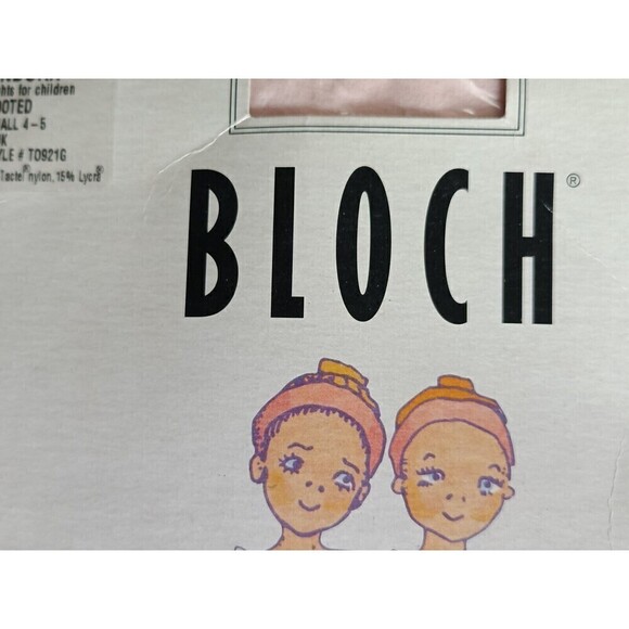 Bloch Endurance Tights For Children Size Small 4-5  Pink Footed Style T0921G New - Picture 3 of 6